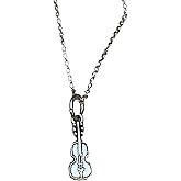 Violin Charm Necklace, Viola, Cello Pendant Necklace, Violin Jewelry for Women, Teens and Girls