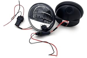 Pair Motorcycle 4.5 Inch Led Fog Light DRL Led Round Water-Proof 4 1/2 Auxiliary Passing Lamp