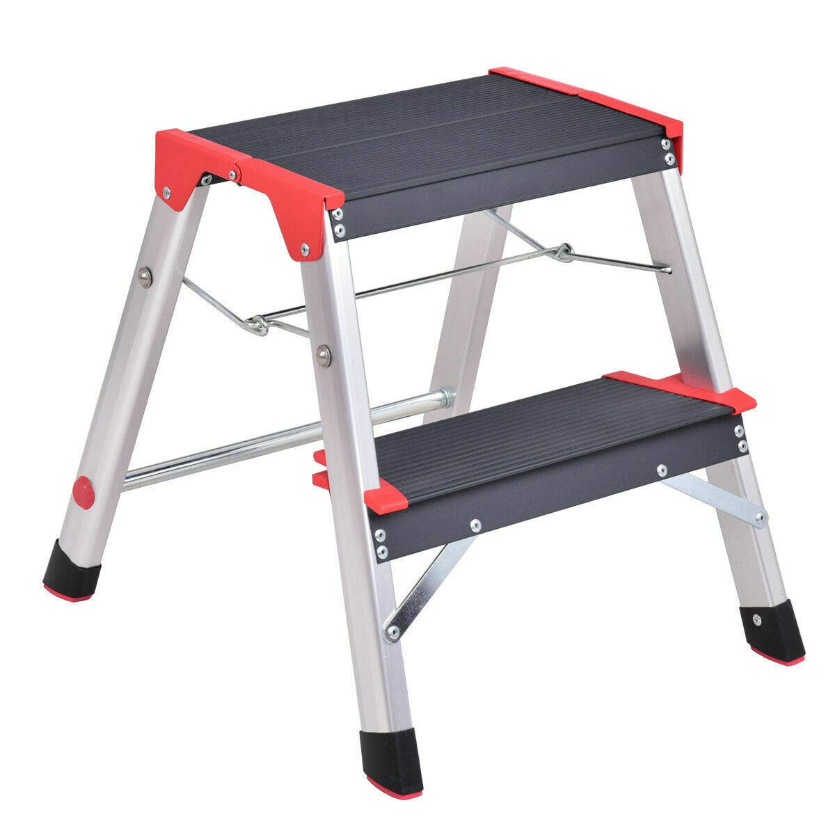 Which Is The Best 2 Step Aluminum Ladder Folding Nonslip Platform 330Lbs Load