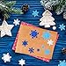 Coopay Glitter Snowflake Foam Stickers Self-Adhesive Snowflake Stickers Decals for Christmas Decoration, DIY Craft Projects, Assorted Color and Sizes