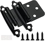 Decobasics 1/2" Overlay Matte Black Cabinet Hinges