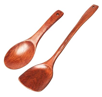 Amazon Com Koala Superstore Set Of 2 Wooden Kitchen Utensil Long