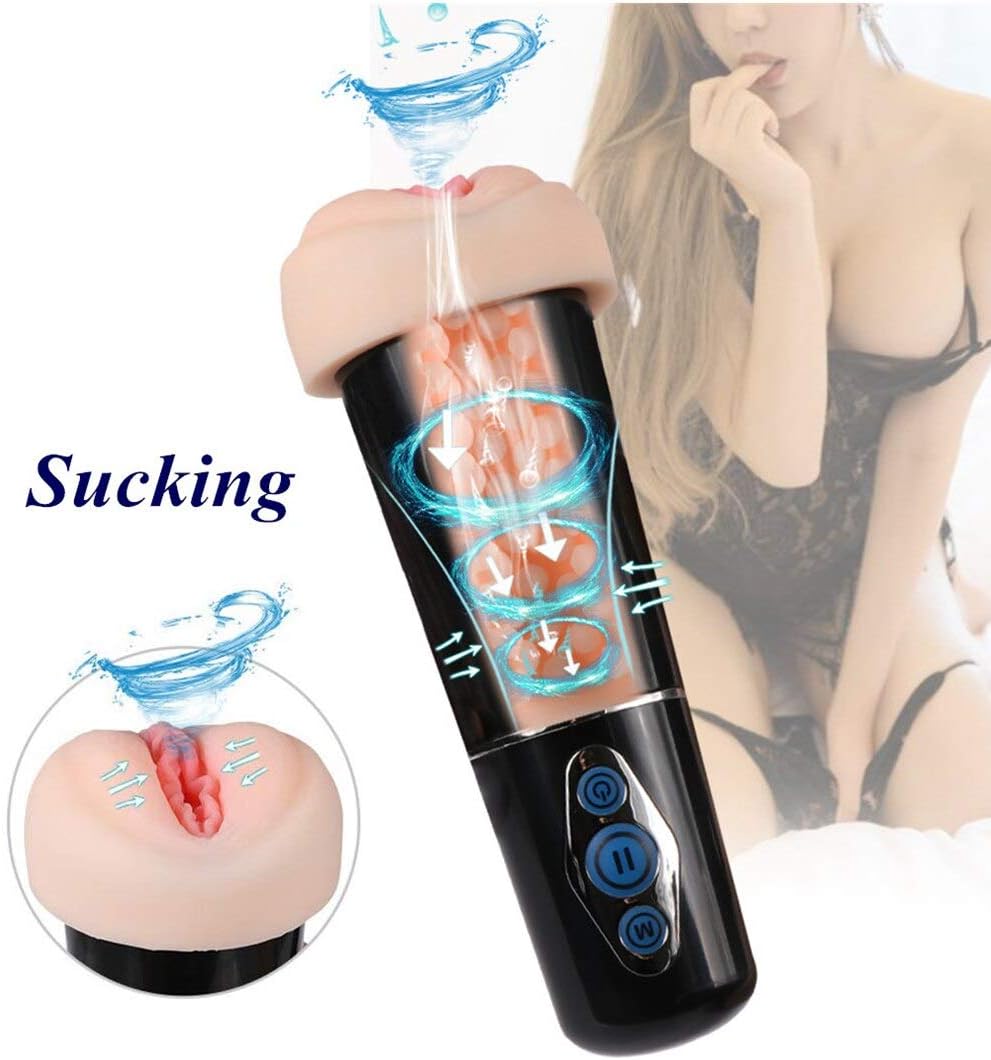 Male Mäštērbrâtõrš Cheap Põckët P`üššýsfõõt Electric Adullt Toys for Men Realistic Feel, Hands Free Big USB Rechargeable Automatic Vîbrâting, Warm Mugs Trainer for Couples Pleasure