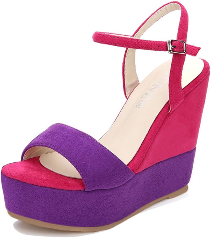 purple wedge shoes