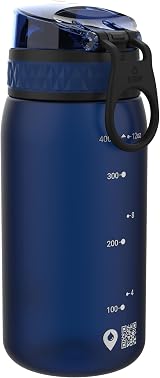 Ion8 Kids Water Bottle 350 ml Navy Blue Leak Proof Easy Open Dishwasher Safe view 5
