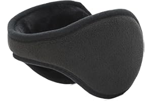 Dwenarry Winter Ear Muffs for Men Women Earmuffs Fleece Behind Head Ear Warmers for Cold Weather 1/2 Pack