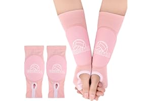Volleyball Arm Sleeves, Pink Volleyball Arm Guards with Protective Pads & Thumb Holes Passing Hitting Volleyball Forearm Slee