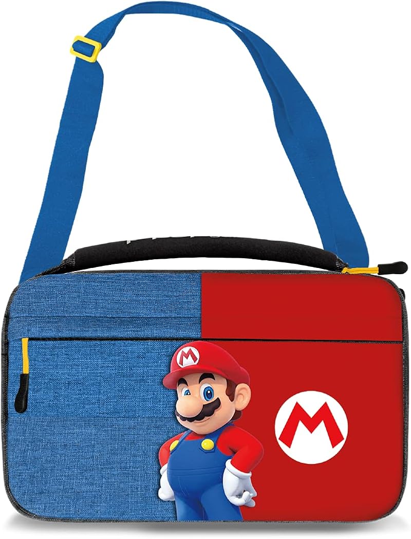 PDP Switch Commuter Case Mario Officially Licensed Semi-Hardshell PU Leather 14