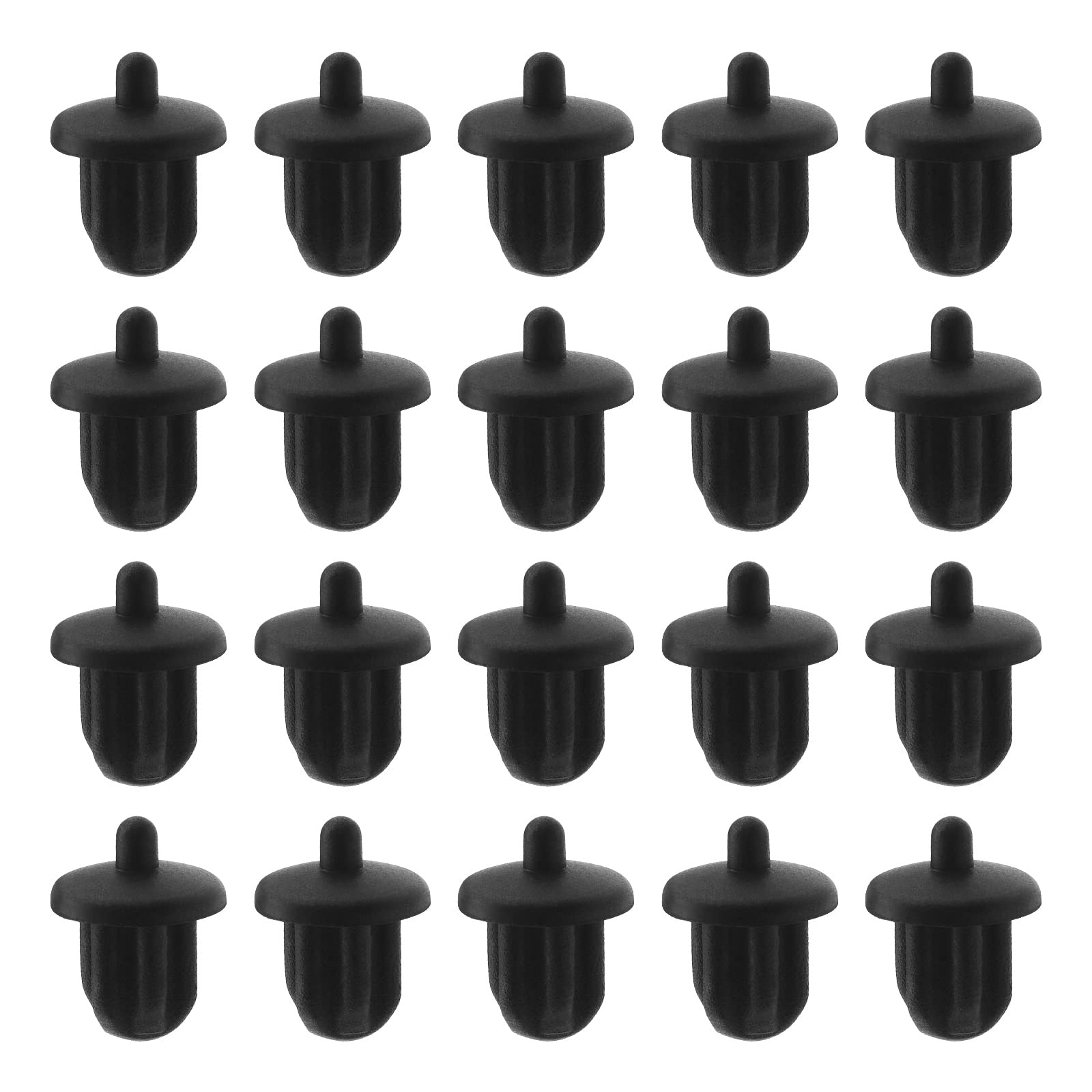 YINETTECH 20Pcs 6.35mm Silicone Anti Dust Plugs Socket Dust Cover Anti Dust Jack Plug Stopper Cap Accessories for Amplifier DVD Karaoke Black