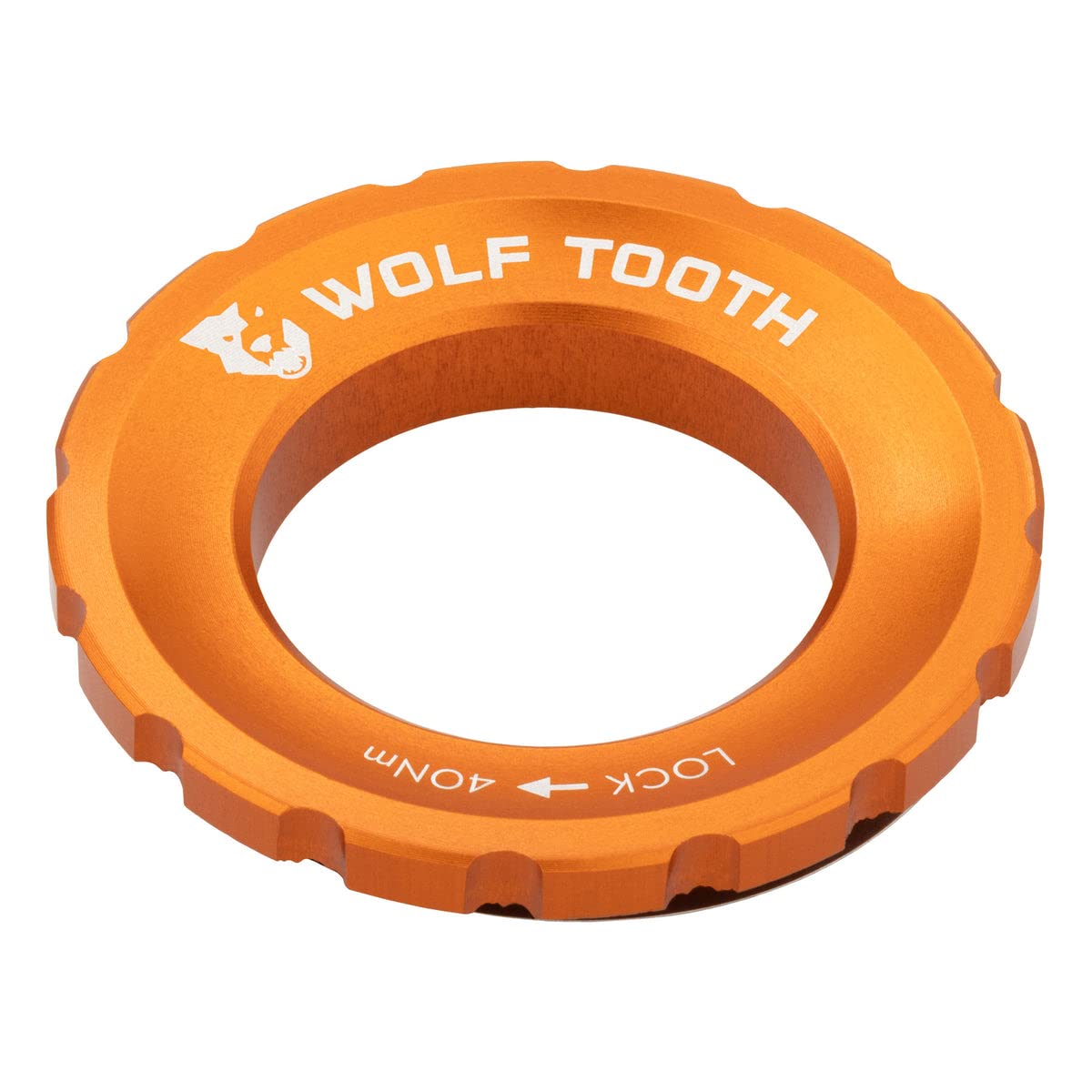Wolf Tooth | Centrelock Rotor Lockring Orange | Customisable Bike Accessories And Components Precision Engineered