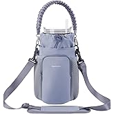 sportsnew Large Water Bottle Bag for 32/42/64oz Water Bottle,Water Bottle Holder Carrier with Strap for 30/40oz Tumbler