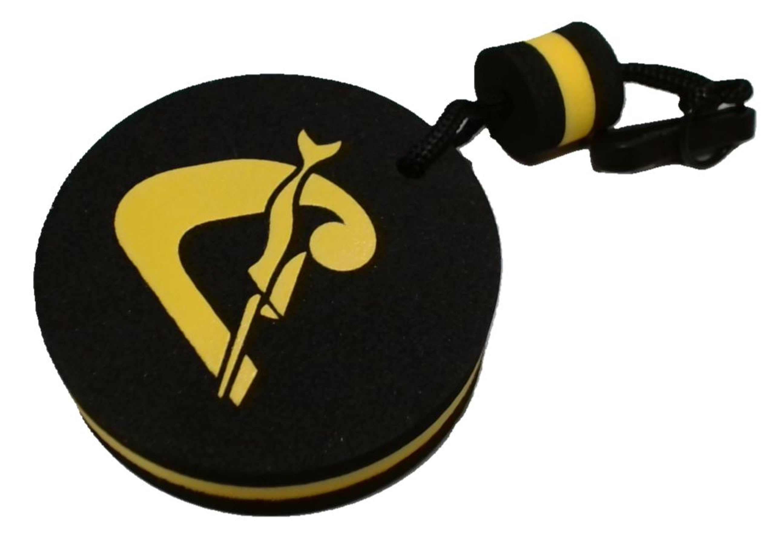 Cressi Floating Keychain - Keychain Float, Black/Yellow, One Size, Unisex Adult