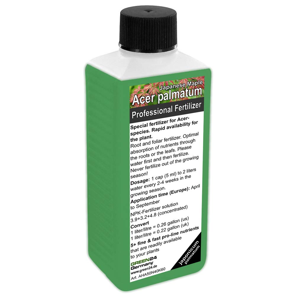 GREEN24 Acer japonicum/palmatum Plant Food (Japanese Maple, Fullmoon Maple) Liquid Fertilizer HighTech NPK, Root Soil Foliar