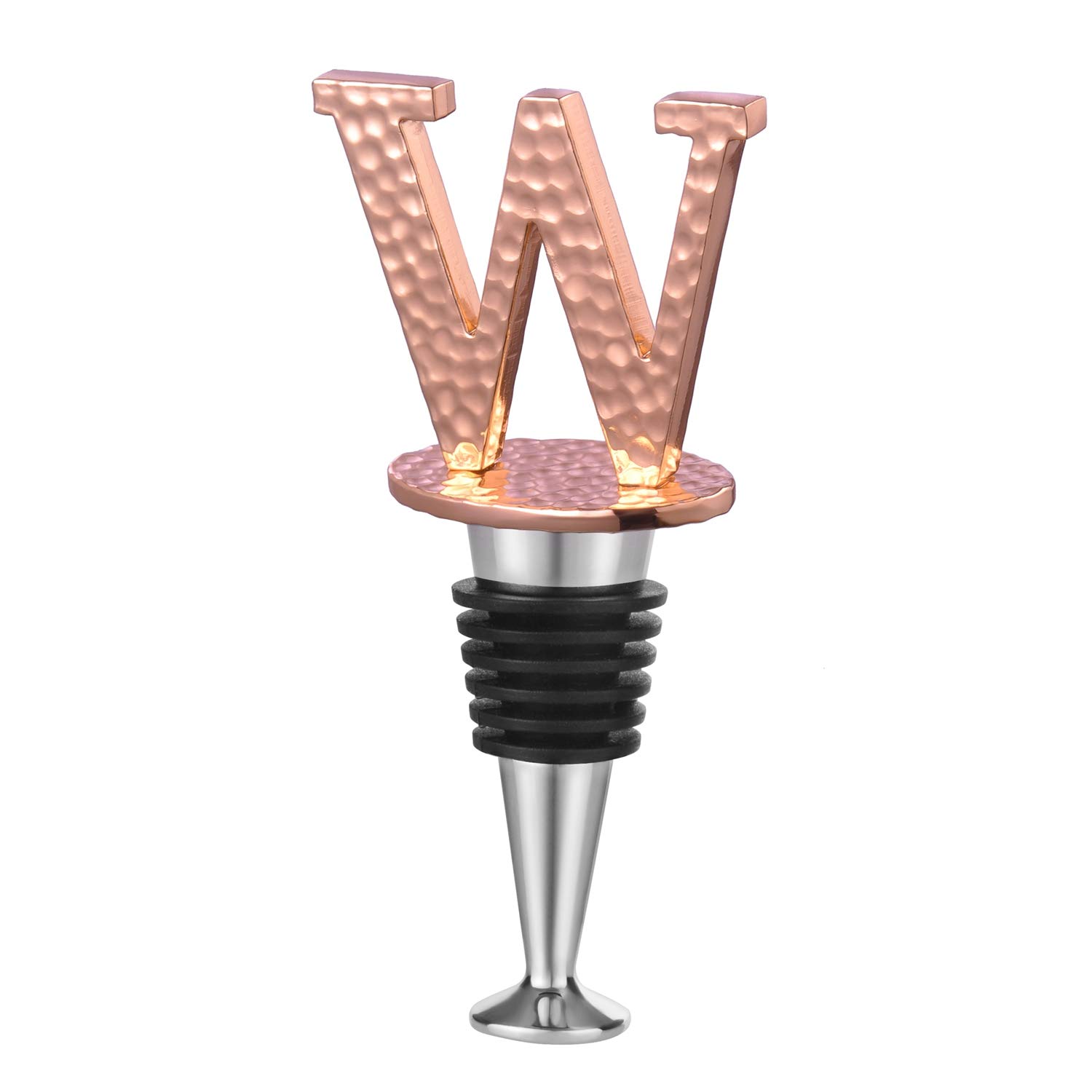 Miicol Prosecco Stopper, Wine Bottle Stopper, Champagne Gift, Initial Bottle Stopper, Wine Accessory, Reusable Bottle Saver for Prosecco, Wine, Champagne, Letter W