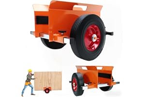 SST Heavy Duty Panel Dolly 1100LBS Capacity, Adjustable Drywall Mover & Door Cart with 10" Solid Wheels Panel Cart for Slab, 