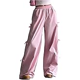 SOLY HUX Girl's Baggy Sweatpants Y2k Bow Elastic Waist Wide Leg Long Pants with Pockets