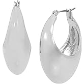 Robert Lee Morris Soho Womens Dome Hoop Earrings