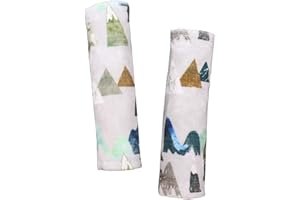 TANOFAR Baby Car Seat Belt Covers, Adventure Mountain Car Seat Straps Shoulder Pads for Girls Boys, Fleece Seat Belt Protectors for Car Seats/Pushchair/Stroller, for Kids Newborn Infants Toddlers