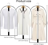12Pcs Transparent Dustproof Garment Bags with Zip Set for Clothes Suit Dress view 5