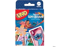 Mattel Games UNO Disney’s Lilo and Stitch Card Game for Kids, Adults & Family with Deck & Special Rule Inspired by The Movie