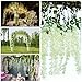 Unomor 3.25 Feet Wisteria Artificial Flowers Fake Hanging Flowers Vine Garland for Wedding Decorations (8 Pcs)