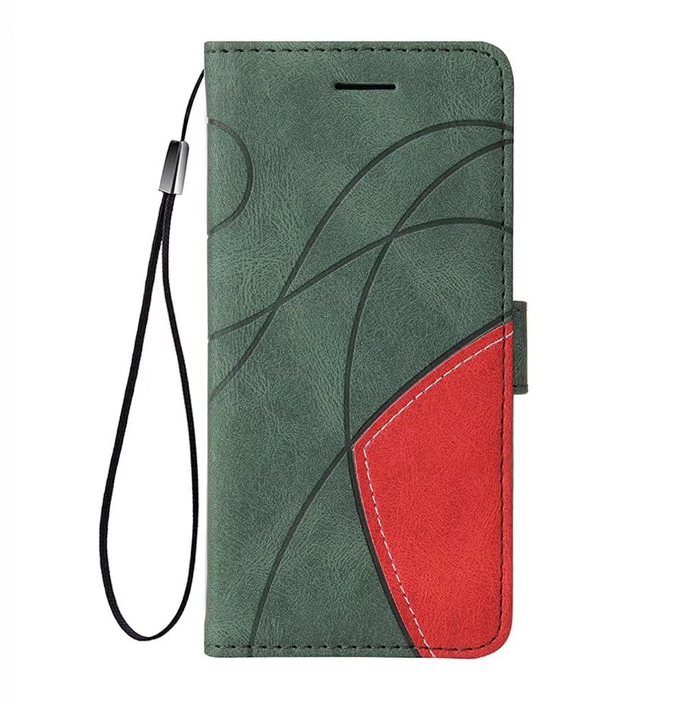 SEAHAI Case for Motorola Edge 40 Neo Leather PU Wallet Book Folio Stand View Case, Ultra-thin Shockproof Cover Kickstand with Credit Card Slots TPU Shell Magnetic Close - Green