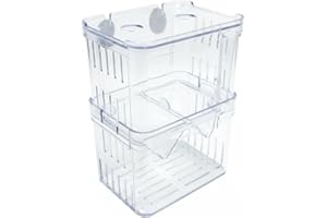Mipukbay Aquarium Small Isolation Breeding Box, Acrylic Transparent Aquarium Breeder Box for Fish Fry Hatching, Shrimp Breedi