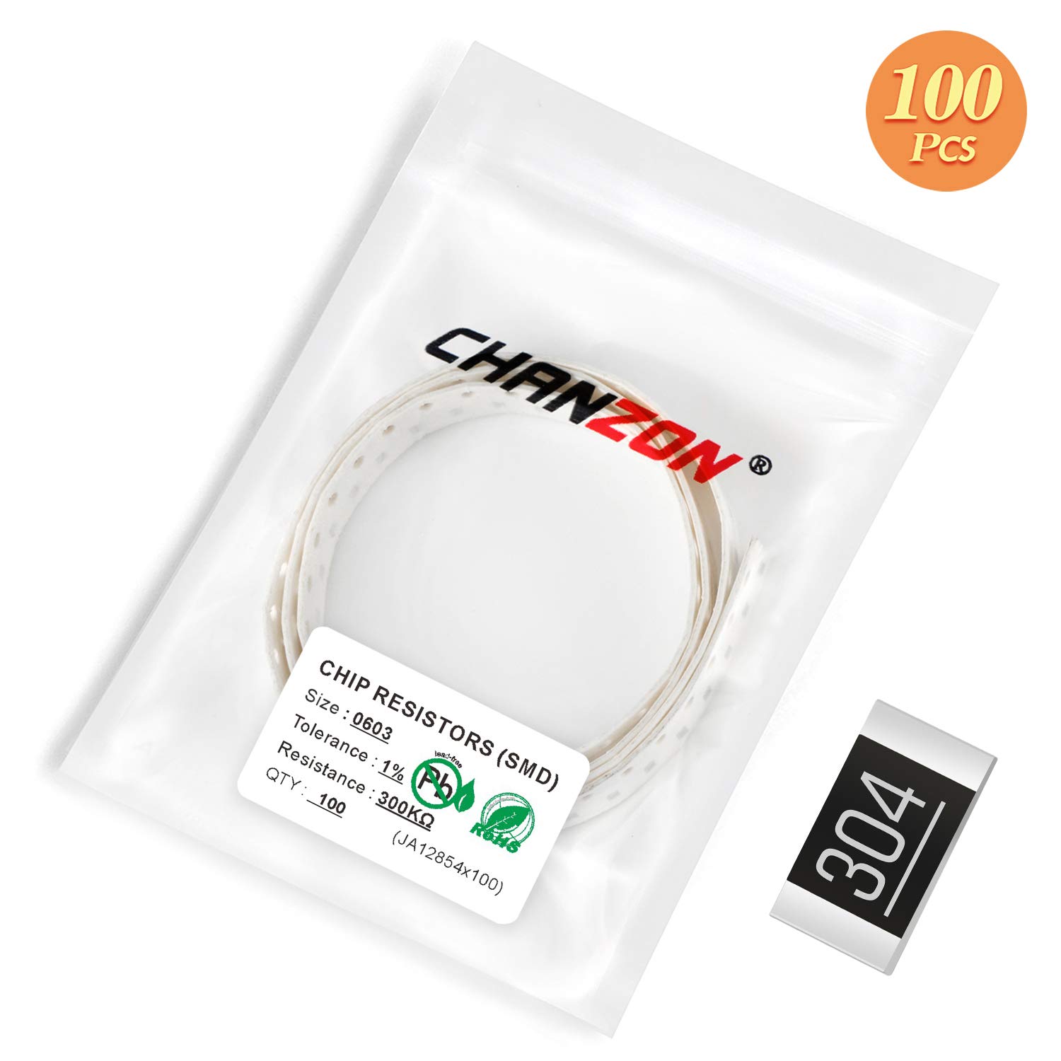 Large Discount Chanzon 100pcs 0603 Smd Resistor 300k W Ohm 1 10w 0 1w 1 Tolerance Thick Film 300kr Smt Chip Resistors Rohs Certificated Business Industry Science Unique Shape Kingpneus Com