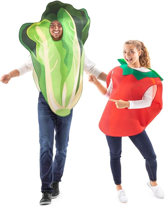 Amazon Co Jp レタス トマト ハロウィンカップルコスチューム 大人用面白い食べ物衣装 服 ファッション小物 Amazon Co Jp レタス トマト ハロウィンカップルコスチューム 大人用面白い食べ物衣装 服 ファッション小物