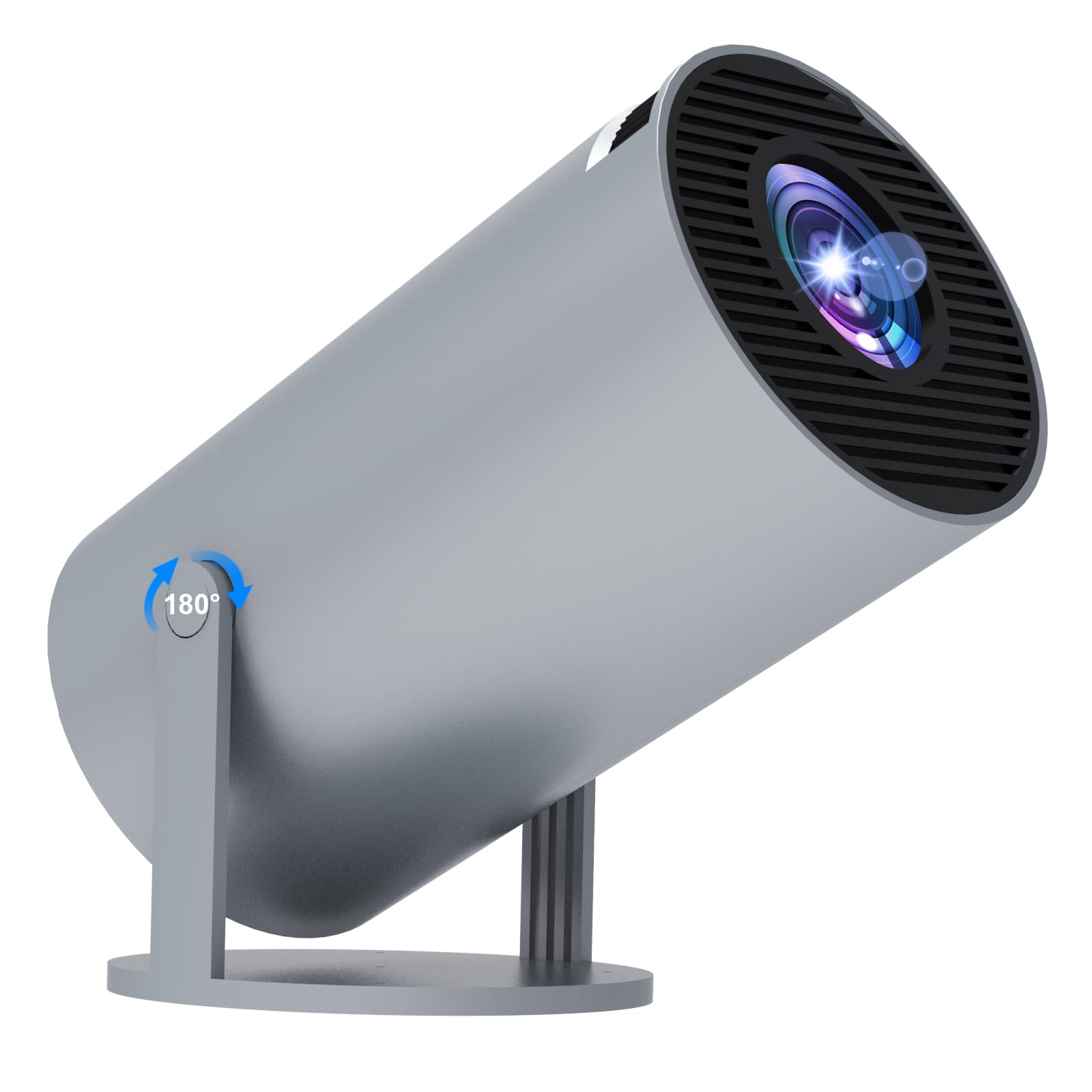 Mini Portable Projector 5G WiFi BT5.0, Smart Projector Support 4K 1080P Auto Keystone, Room projector 180° Rotatable, 130 Inch Display Compatible with Phone, ipad, TV Stick, HD