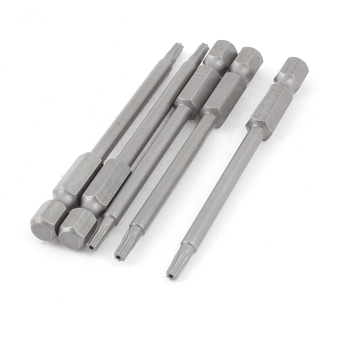 Sourcingmap 1/4inch x 2.5mm T10 Magnetic Torx Security Screwdriver Bits 5pcs