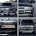 VIPMOTOZ Front Bumper LED Strip Fog Light Assembly For 1999-2002 Chevy Silverado 1500 2500 3500 & 2000-2006 Chevy Tahoe Suburban, Matte Black Housing, Driver and Passenger Side