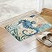 ECONIE Sea Horse Door Mat Ocean Animal Home Bathroom Bath Shower Bedroom Mat Toilet Floor Door Mat 15.7X23.6 in (02)