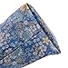 Parateck Floral Print Zipper Cosmetic Makeup Case Pouch Travel Bag Tote, Large (Blue)