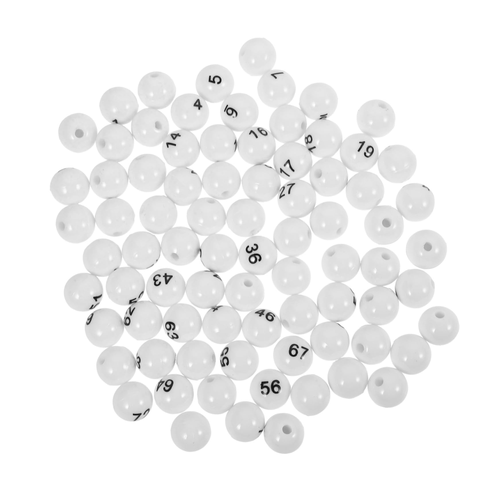 ERINGOGO Bingo Balls Set 1-75 Numbered 80 Pcs Plastic Seamless Balls for Party Games for Family Club Evenings and Wire Cage Lotto