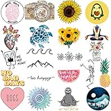 Cute Stickers(22Pcs),Laptop and Water Bottle Scrapbooking Decal Sticker Pack for Teens, Girls, Women Vinyl Stickers Waterproof
