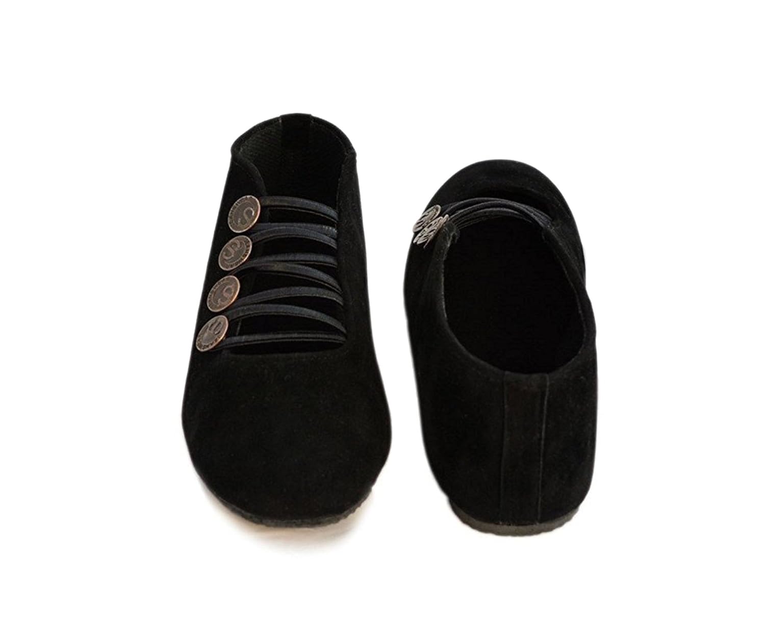 red choice collection women's black velvet low top shoes