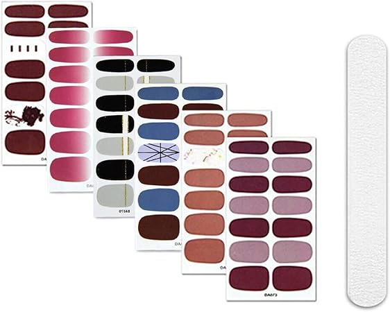 Amazon ネイルシール 貼るだけマニキュア 6枚セット ネイルアート ネイルラップ ネイルステッカー ネイルアクセサリー 女性 レディース プレゼント ギフト 可愛い 人気 おしゃれ Yffsfdc シール ステッカー 通販