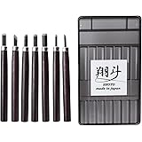 Shoto. Made in Japan. ７pc.Wood Knife Kit, Wood Carving Tools and Case, Hand Carving Tool Set for DIY, Chisels, Gouges, Scrape