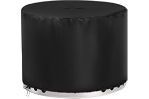 POMER 20 Inch Round Fire Pit Cover for Solo Stove Bonfire 2.0, Heavy Duty Waterproof Outdoor Smokeless Firepit Cover, Small Fire Bowl Outdoor Gas Fire Pit Cover(20" D x 15" H)