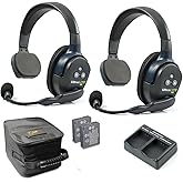 EARTEC UL2S Ultralite HD Wireless Intercom Headset System, 2-Person Full Duplex Communication, Single Ear, Up to 1000ft Range &mdash; Professional-Grade, U.S. Company