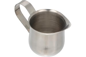 Healifty Stainless Steel 2oz Milk Frothing Pitcher 50ml Mocha Cup for Espresso Latte Art Home Coffee Use