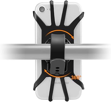 Cyclepartner Universal Bike Phone Mount Cellphone Silicone Holder for Bicycle and Motorcycle Handlebars Fits for iPhone XS//X//8//8Plus//7//7Plus//6 Samsung Galaxy S9//S8//S7 Size M, 4 to 5.8 inches
