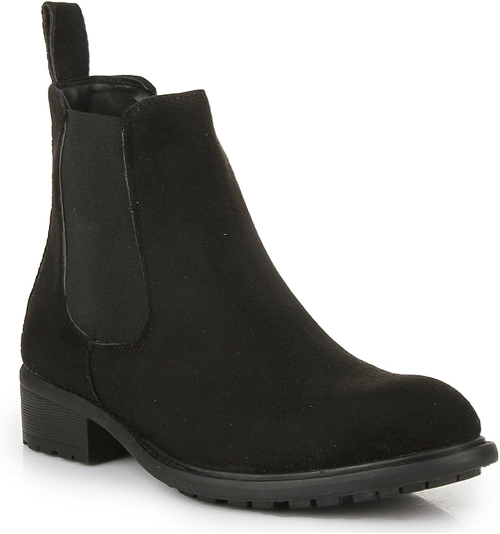 Bruno Manetti Women Black (14552-S) Suede Leather Heeled Boots
