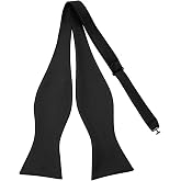 PenSee Mens Solid Bowtie Woven Self Tie Bow Ties Tuxedo &amp; Wedding Bowties