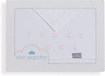 Don Algodón Sábanas Minicuna Zoe Blanco Rosa: Amazon.es: Bebé