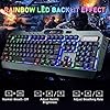 Wireless-Gaming-Keyboard-and-Mouse-Set-24G-Rechargeable-3800mAh-Large-Capacity-Rainbow-LED-Backlit-Mechanical-Feel-Gaming-Keyboard-with-Smart-Sleep2400DPI-7-Colors-Breathing-Backlit-Mouse-Black Wireless Gaming Keyboard and Mouse Set, 2.4G Rechargeable 3800mAh Large Capacity, Rainbow LED Backlit Mechanical Feel…