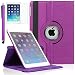 Zeox Apple iPad Air Case - 360 Degree Rotating Stand Case Cover with Auto Sleep / Wake Feature for iPad Air (iPad 5th Generation) 2013 Model- Purple