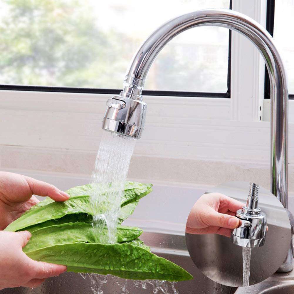 Justdolife 2pcs Faucet Aerator Swivel Adjustable Spraying Water