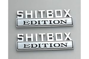 Pair Set SHITBOX EDITION emblem 3D Fender Badge Decal Car Truck Replacement for F150 F250 F350 Chevy Silverado 1500 2500 Chev